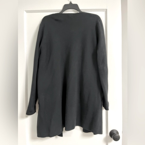 Jcrew Factory long sweater blazer open front cardigan black size small - Picture 7 of 9